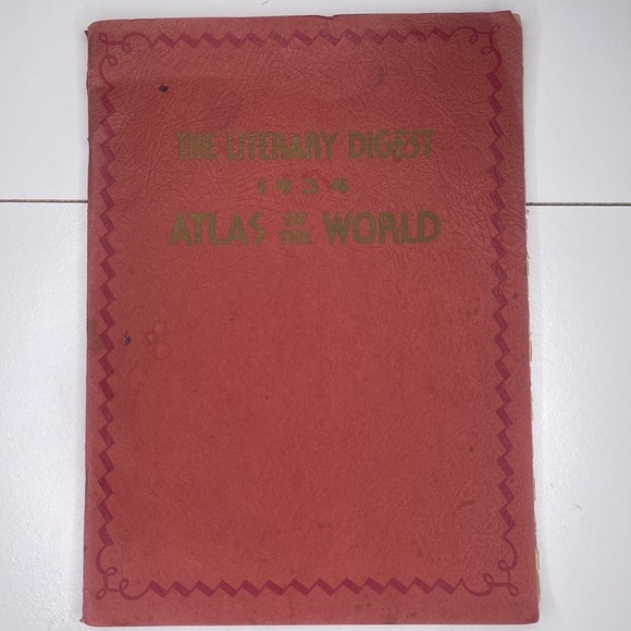 Vintage World Atlas “The Literary Digest 1934 Atlas Of The World” - Picture 1 of 4